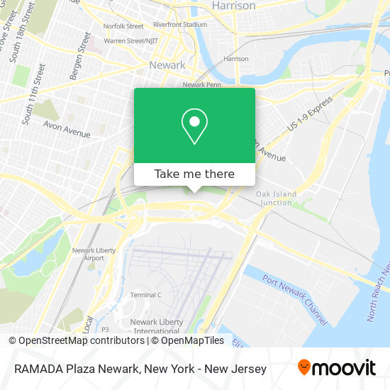 Mapa de RAMADA Plaza Newark