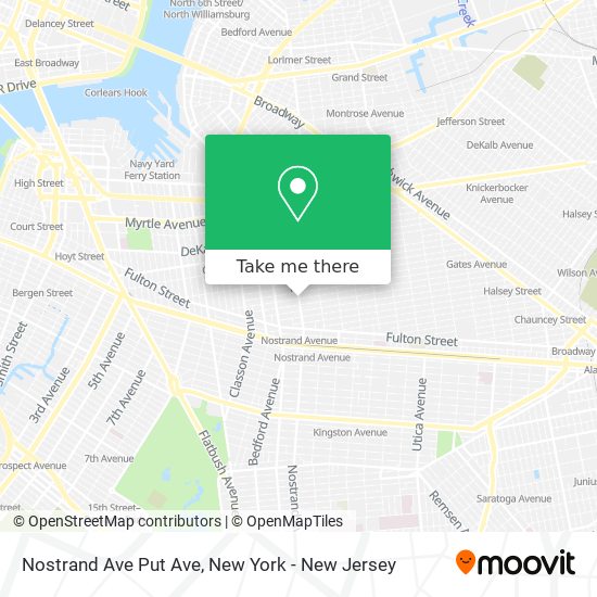Nostrand Ave Put Ave map