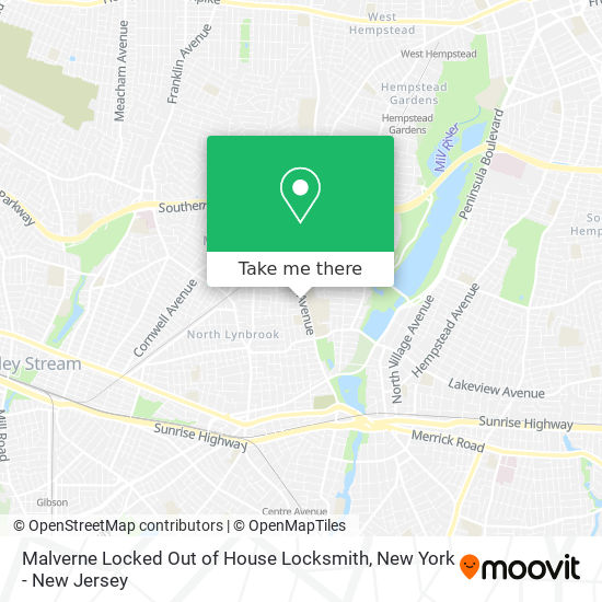 Malverne Locked Out of House Locksmith map