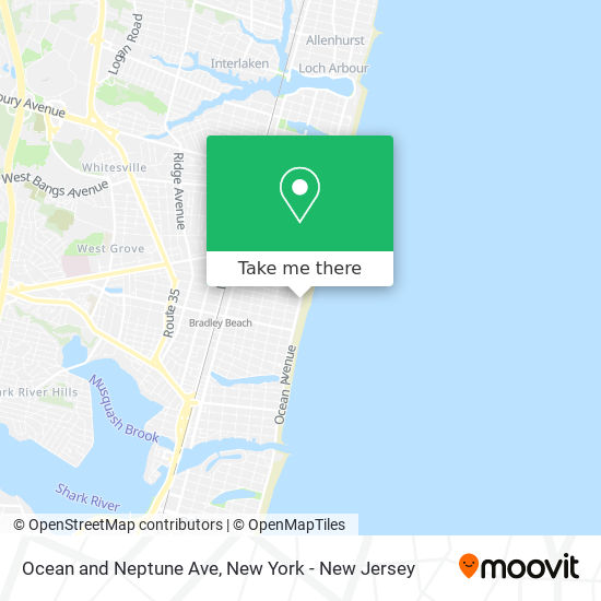 Ocean and Neptune Ave map