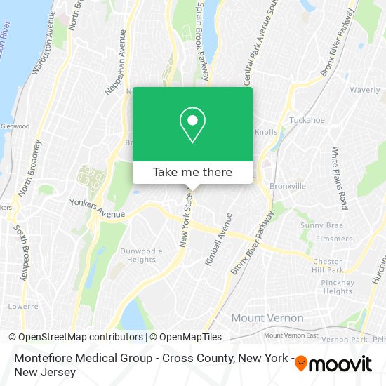 Montefiore Medical Group - Cross County map