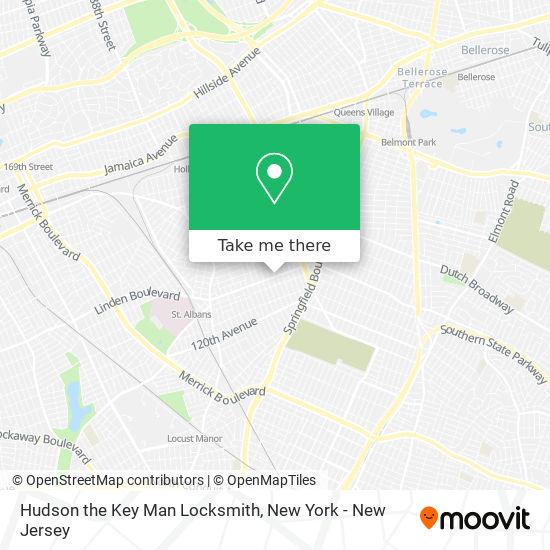 Hudson the Key Man Locksmith map