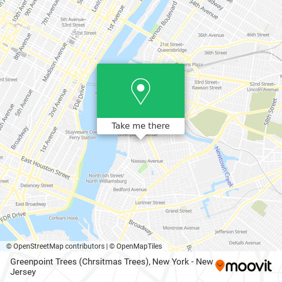 Mapa de Greenpoint Trees (Chrsitmas Trees)