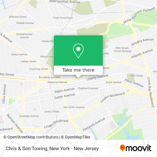 Chris & Son Towing map