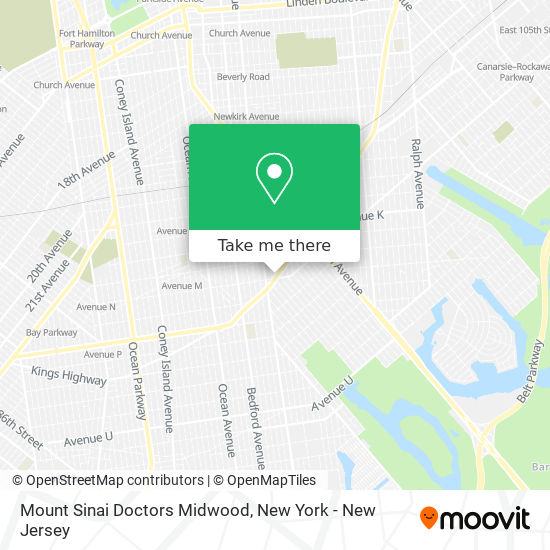 Mount Sinai Doctors Midwood map