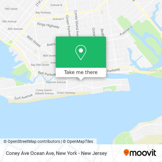 Mapa de Coney Ave Ocean Ave