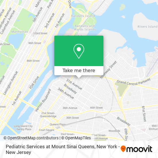 Pediatric Services at Mount Sinai Queens map