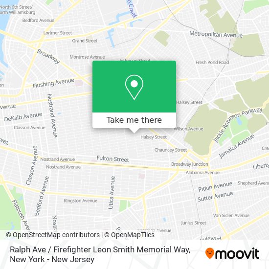 Mapa de Ralph Ave / Firefighter Leon Smith Memorial Way