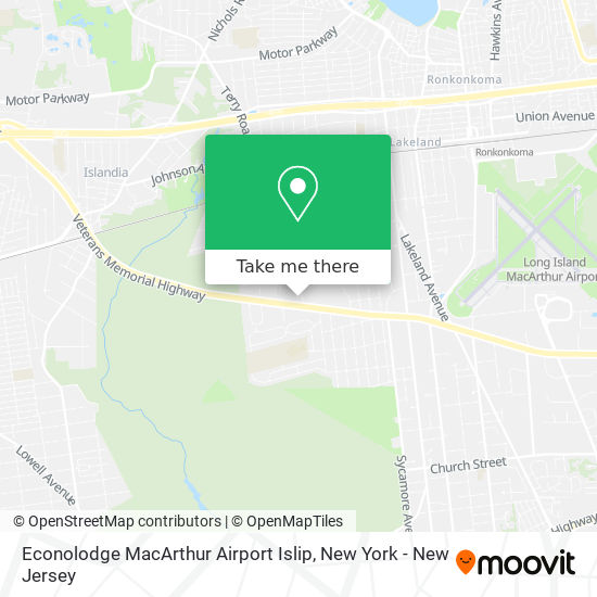 Econolodge MacArthur Airport Islip map