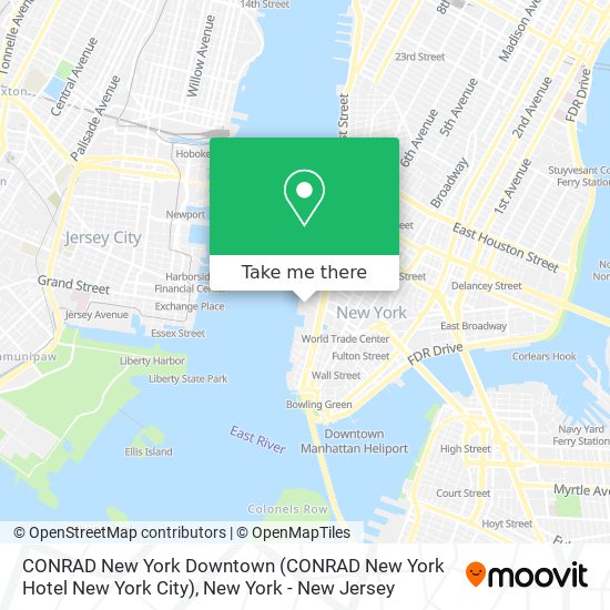 CONRAD New York Downtown (CONRAD New York Hotel New York City) map