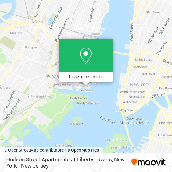 Hudson Street Apartments at Liberty Towers map
