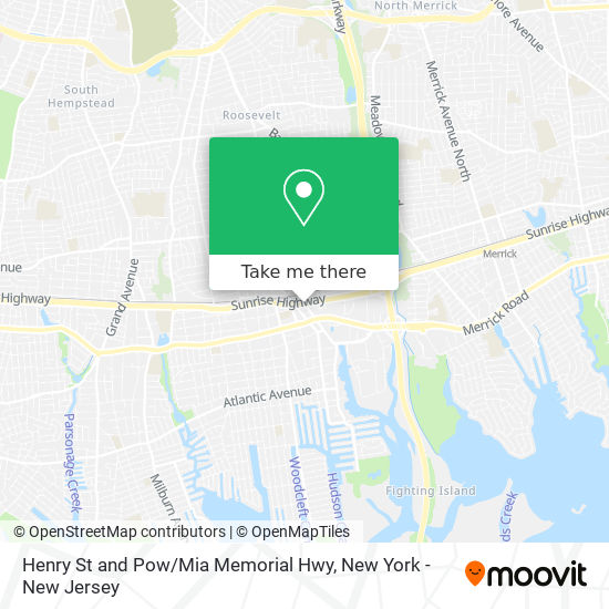 Henry St and Pow / Mia Memorial Hwy map