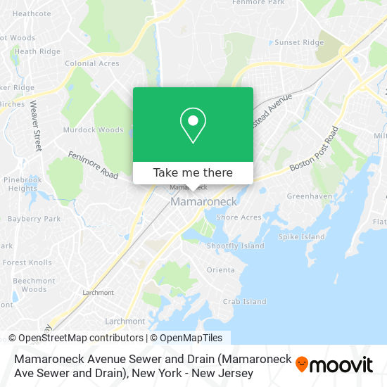 Mamaroneck Avenue Sewer and Drain map