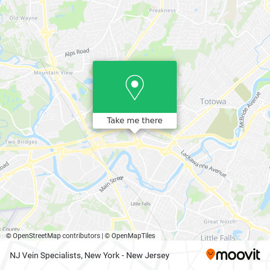 NJ Vein Specialists map