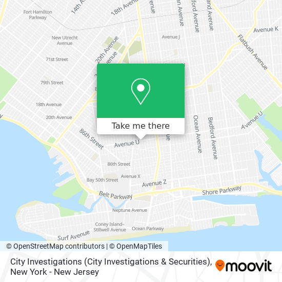 Mapa de City Investigations (City Investigations & Securities)