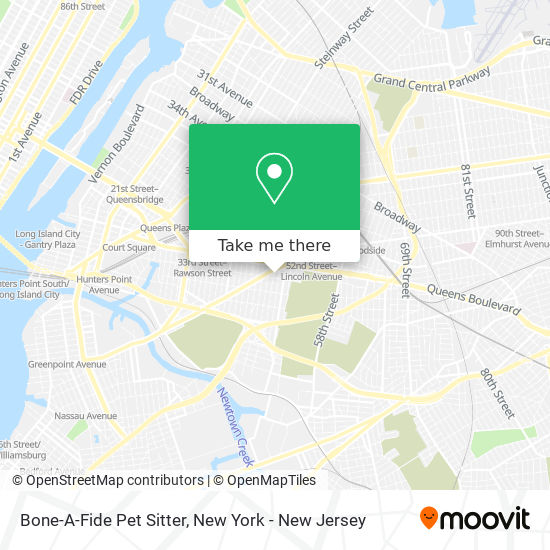 Mapa de Bone-A-Fide Pet Sitter