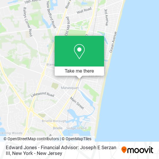 Mapa de Edward Jones - Financial Advisor: Joseph E Serzan III