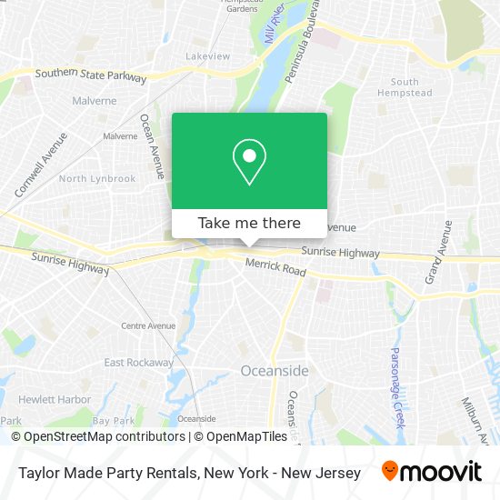 Taylor Made Party Rentals map