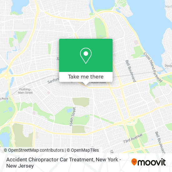 Accident Chiropractor Car Treatment map