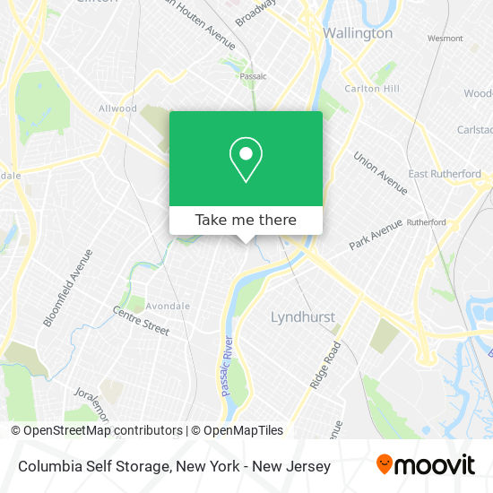 Mapa de Columbia Self Storage