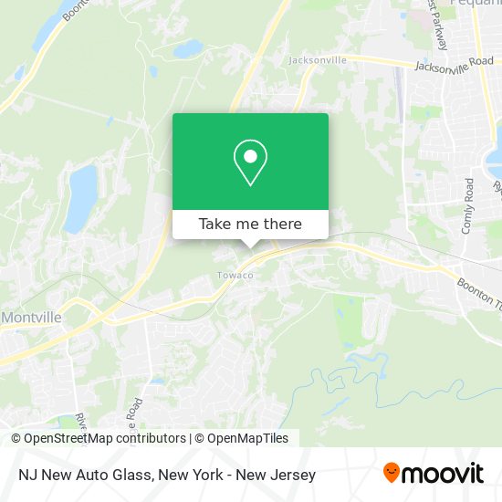NJ New Auto Glass map