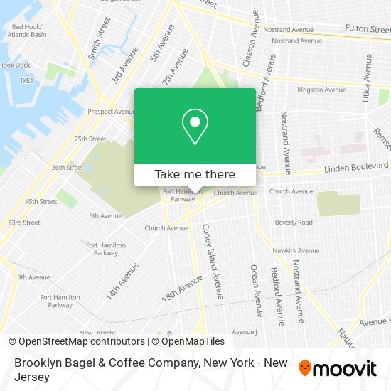 Mapa de Brooklyn Bagel & Coffee Company