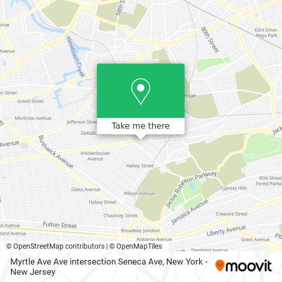 Mapa de Myrtle Ave Ave intersection Seneca Ave