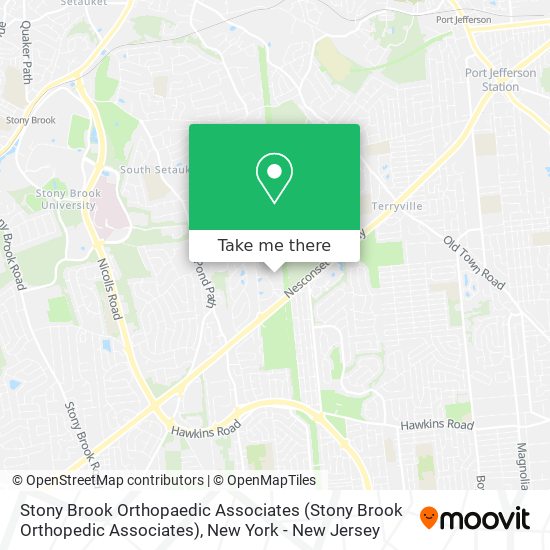 Stony Brook Orthopaedic Associates map