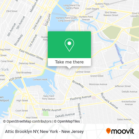 Attic Brooklyn NY map
