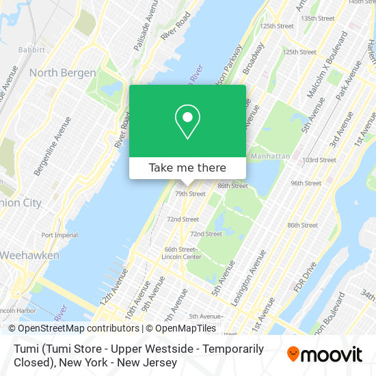 Mapa de Tumi (Tumi Store - Upper Westside - Temporarily Closed)