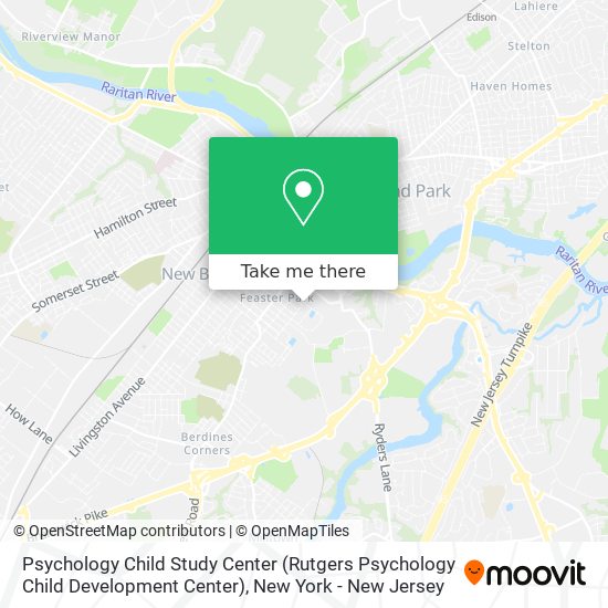 Mapa de Psychology Child Study Center (Rutgers Psychology Child Development Center)