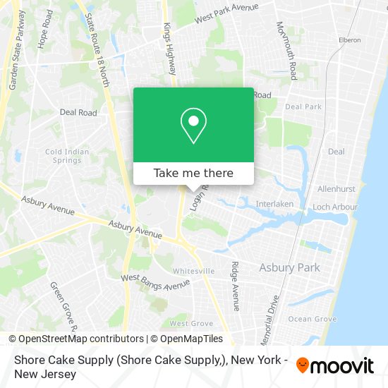 Mapa de Shore Cake Supply (Shore Cake Supply,)