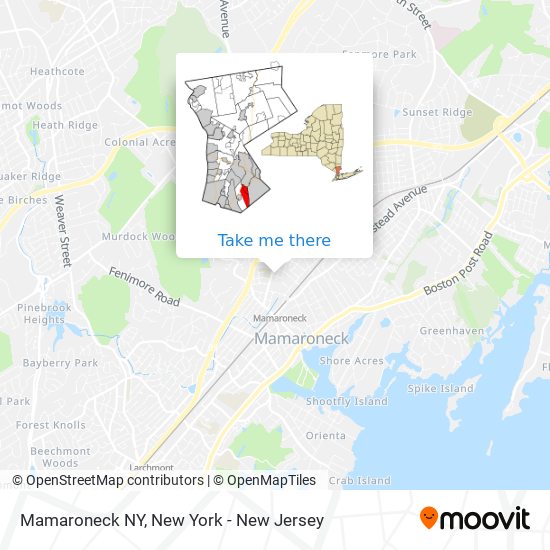 Mapa de Mamaroneck NY