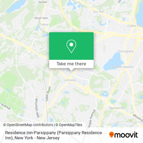 Mapa de Residence Inn-Parsippany