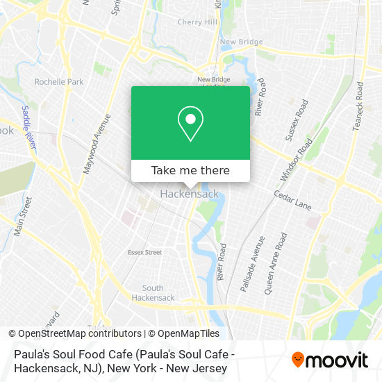 Paula's Soul Food Cafe (Paula's Soul Cafe - Hackensack, NJ) map