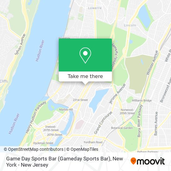 Mapa de Game Day Sports Bar (Gameday Sports Bar)