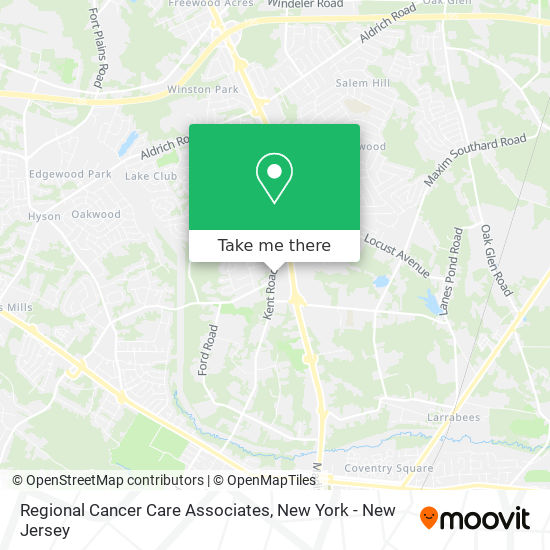 Mapa de Regional Cancer Care Associates