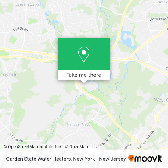 Garden State Water Heaters map