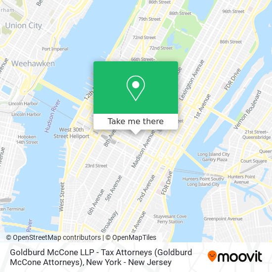 Mapa de Goldburd McCone LLP - Tax Attorneys (Goldburd McCone Attorneys)