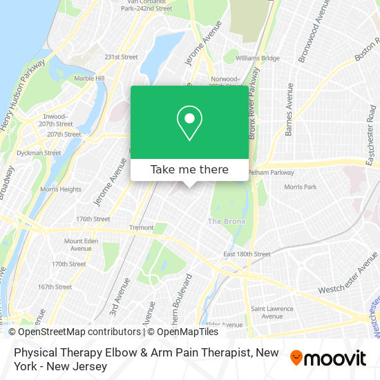 Physical Therapy Elbow & Arm Pain Therapist map