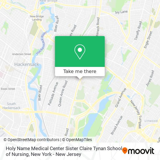 Mapa de Holy Name Medical Center Sister Claire Tynan School of Nursing