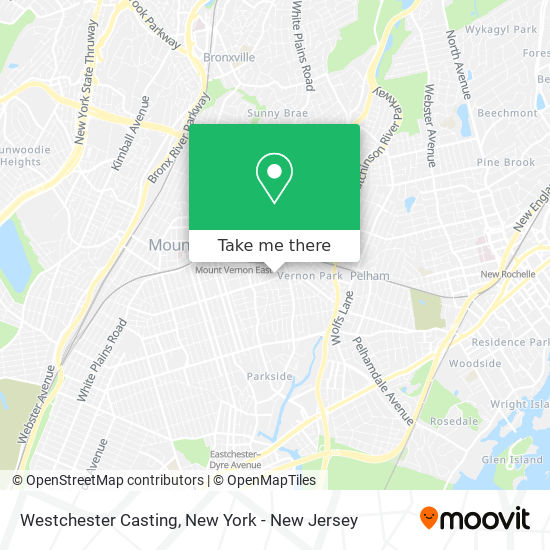 Mapa de Westchester Casting