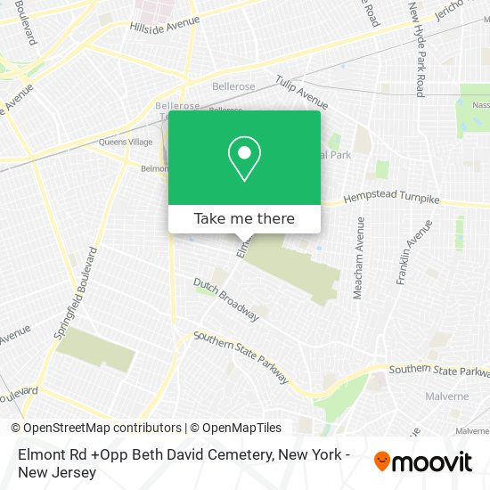 Elmont Rd +Opp Beth David Cemetery map