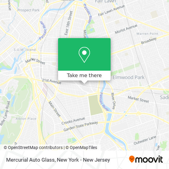 Mercurial Auto Glass map