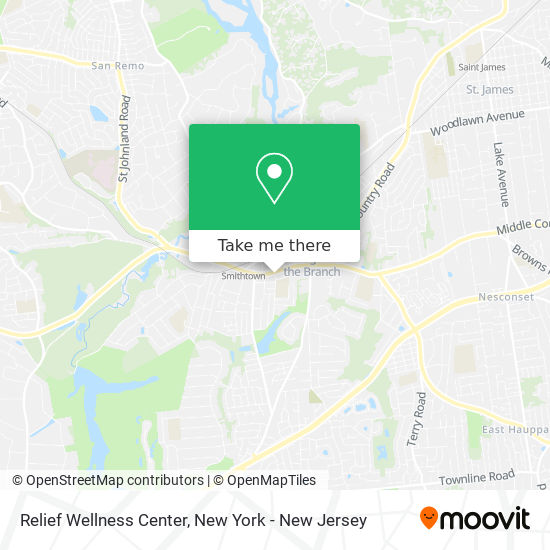 Mapa de Relief Wellness Center