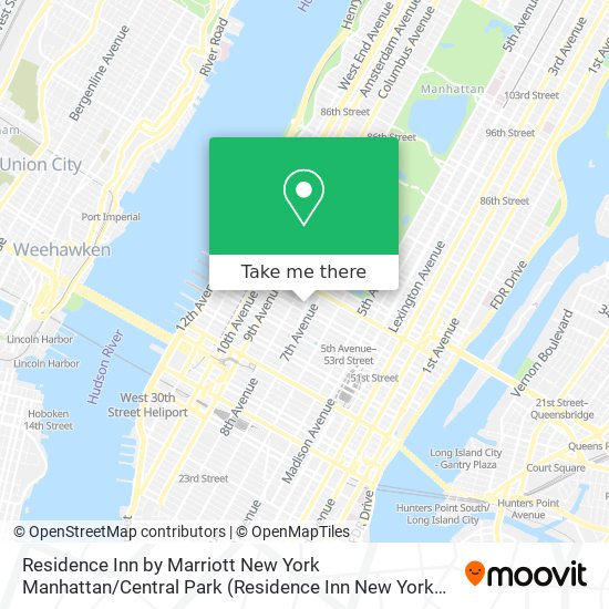 Residence Inn by Marriott New York Manhattan / Central Park map