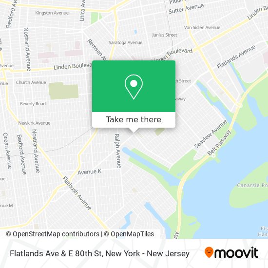 Mapa de Flatlands Ave & E 80th St
