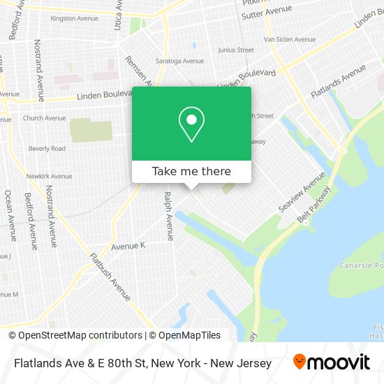 Flatlands Ave & E 80th St map