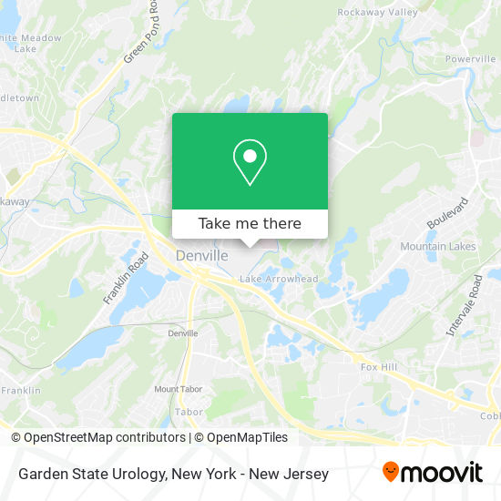 Garden State Urology map