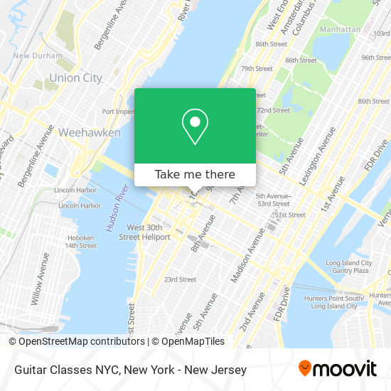 Mapa de Guitar Classes NYC